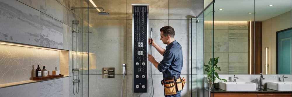 Installazione colonna doccia idromassaggio a Firenze - adl 360