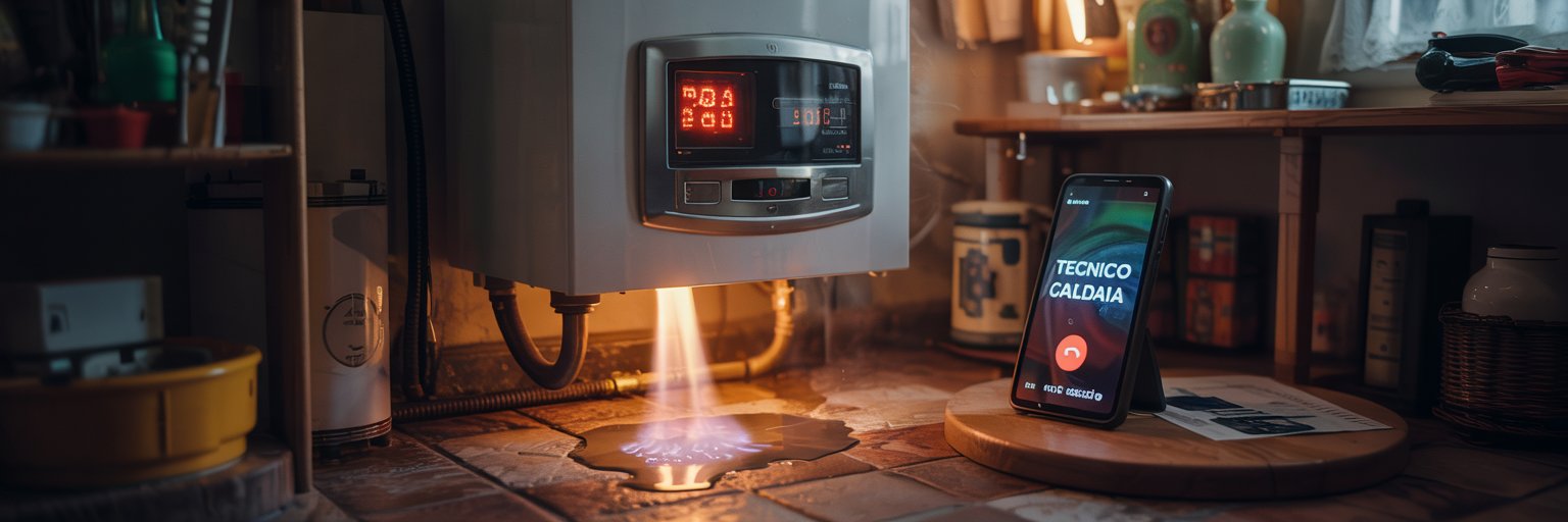 Caldaia con perdita d'acqua e fiamma anomala — segnali di allarme da non ignorare