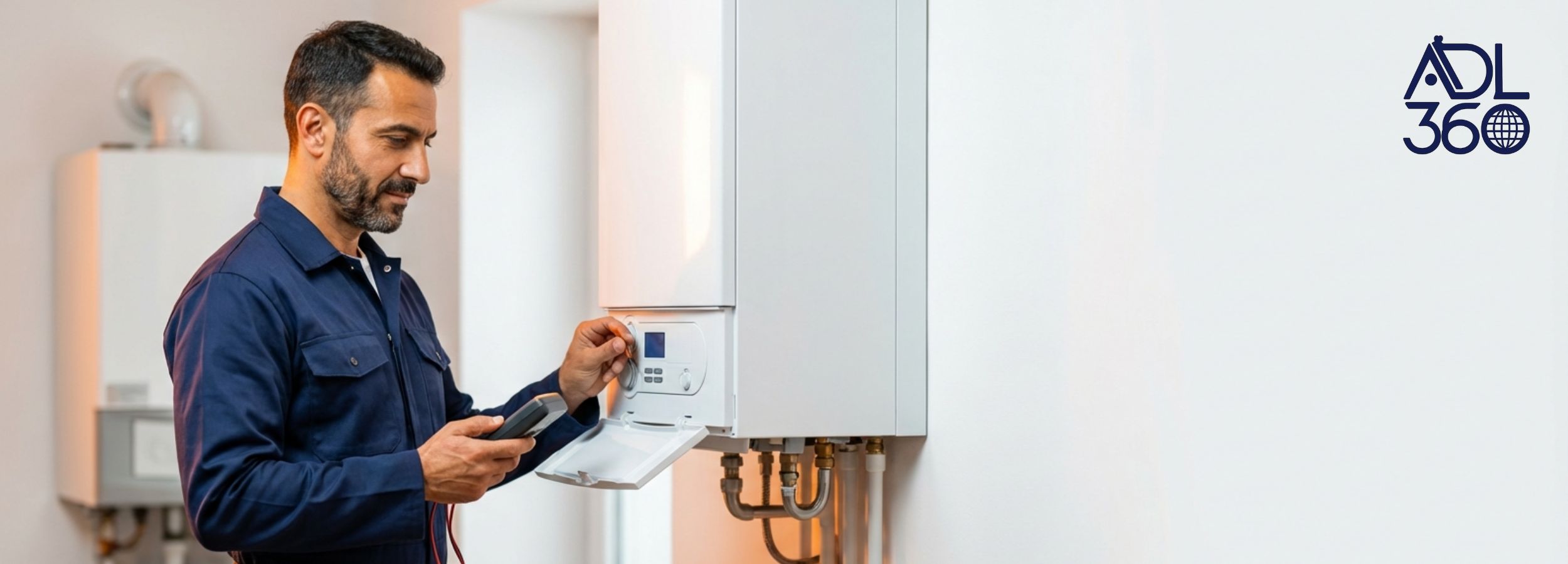 Tecnico specializzato esegue manutenzione caldaia a condensazione in abitazione residenziale a Firenze