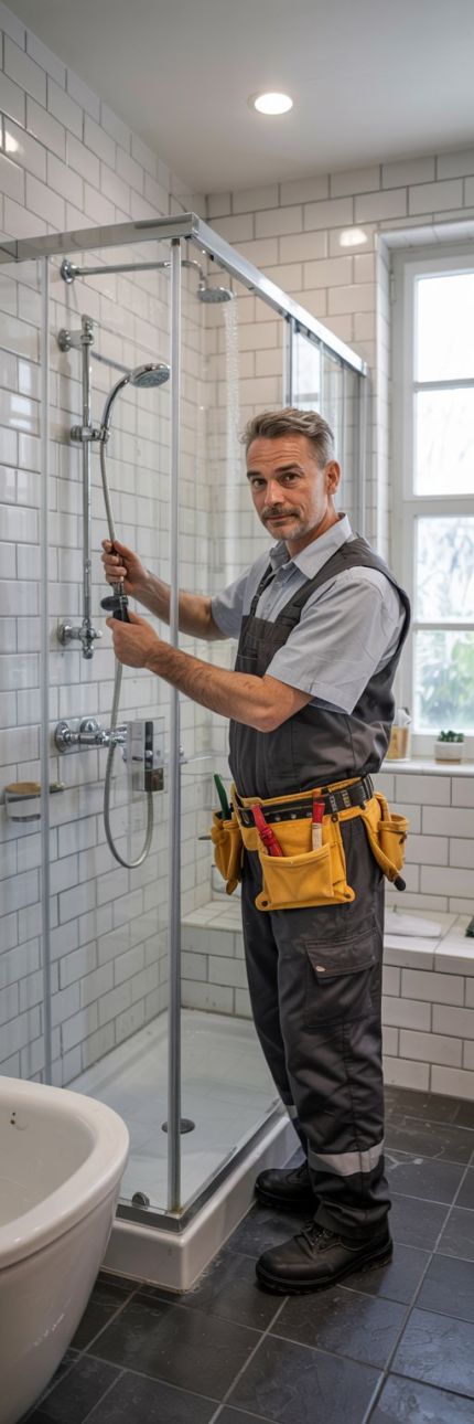 Tecnico che esegue riparazione idraulica