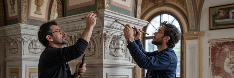 Tecniche di restauro conservativo su elementi decorativi fiorentini