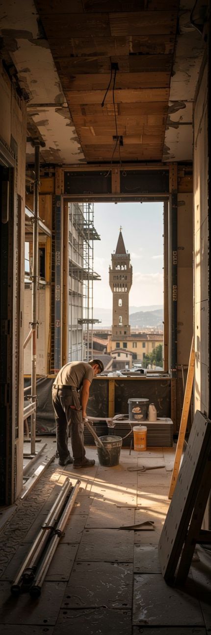 Ristrutturazione in corso di un appartamento a Firenze con preventivo