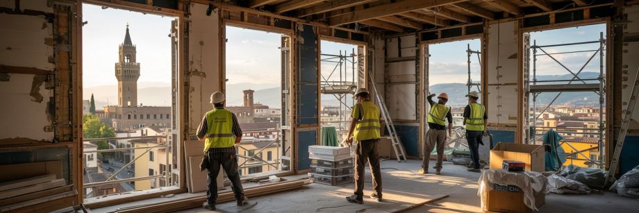 "Ristrutturazione in corso di un appartamento a Firenze con preventivo dettagliato