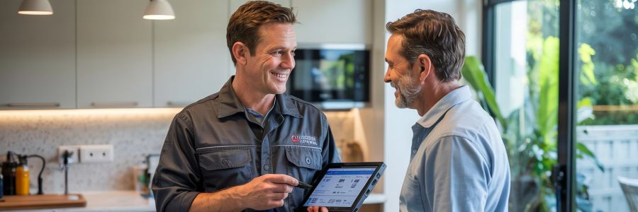 preventivo o di un idraulico che spiega i costi al cliente